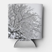 雪の多い冬の木の枝 缶クーラー (正面)