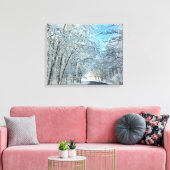 雪の多い冬の木 キャンバスプリント (インサイチュ (リビング))