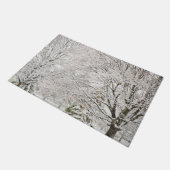 雪の多い冬の森 ドアマット (アングル)