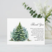 雪の多い冬の結婚森 サンキューカード (スタンド正面)