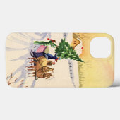 雪の多い冬の道のヴィンテージクリスマスツリー Case-Mate iPhoneケース (裏面 (横))