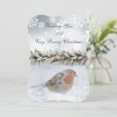 雪の多い冬の雪のごちそうクリスマス挨拶 シーズンカード (スタンド正面)