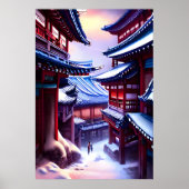 雪の多い冬の韓国人 | AIアートポスター ポスター (正面)