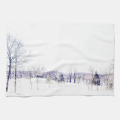 雪の多い冬の風景 キッチンタオル (横)