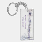 雪の多い冬の風景 キーホルダー (正面左)