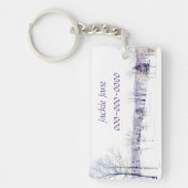 雪の多い冬の風景 キーホルダー (正面)