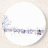 雪の多い冬の風景 コースター (正面)