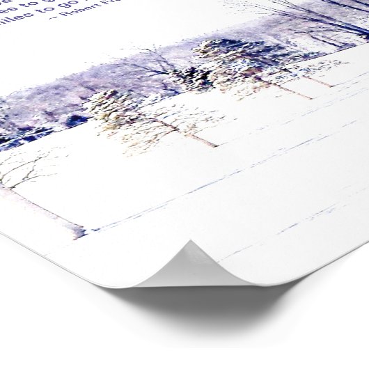 雪の多い冬の風景 ポスター (角)