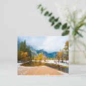 雪の多い冬の風景 ポストカード (スタンド正面)