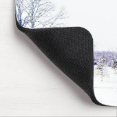 雪の多い冬の風景 マウスパッド (コーナー)