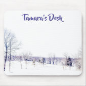 雪の多い冬の風景 マウスパッド (正面)