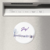 雪の多い冬の風景 マグネット (インサイチュ (食洗機))