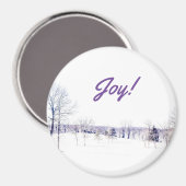 雪の多い冬の風景 マグネット (正面/裏面)