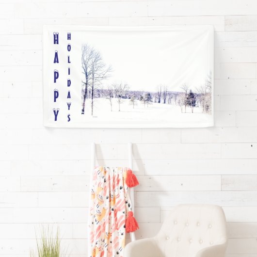 雪の多い冬の風景 横断幕 (インサイチュ)