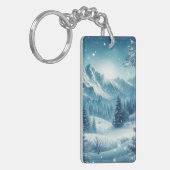 雪の多い冬山 キーホルダー (正面左)