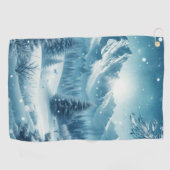 雪の多い冬山 ゴルフタオル (横)