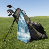 雪の多い冬山 ゴルフタオル (グリーン)