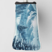 雪の多い冬山 ゴルフヘッドカバー (回転90)