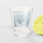 雪の多い冬山 ショットグラス (裏面)