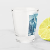 雪の多い冬山 ショットグラス (左)