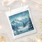 雪の多い冬山 フェイバーバッグ (クリップ留めされた状態)