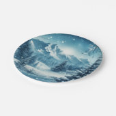 雪の多い冬山 ペーパープレート (アングル)