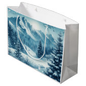 雪の多い冬山 ラージペーパーバッグ (裏面アングル)