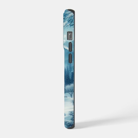 雪の多い冬山 iPhoneケース (左側面)