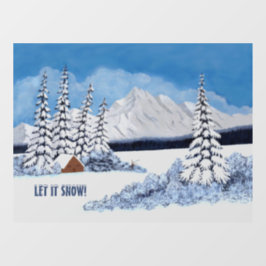 雪の多い冬 ウィンドウサイン