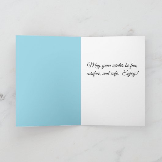 雪の多い冬 カード (内部)