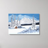 雪の多い冬 キャンバスプリント (正面)