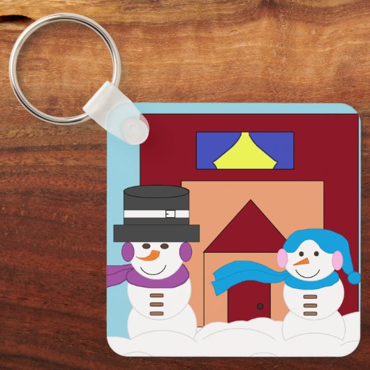 雪の多い冬 キーホルダー (正面)