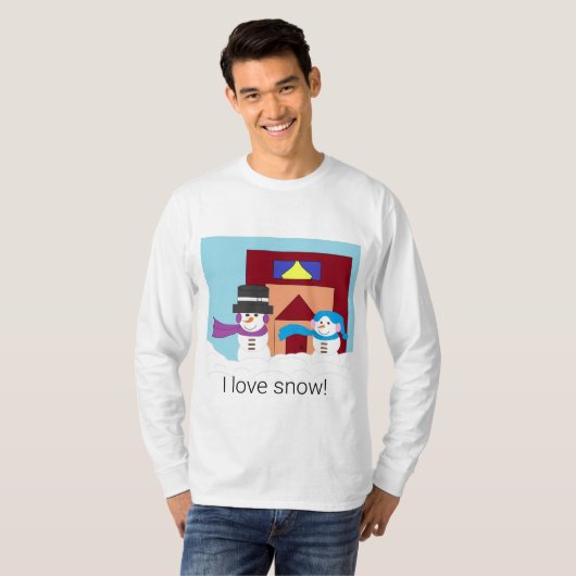 雪の多い冬 Tシャツ (正面フル)