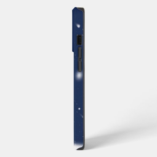 雪の多い夜の背景 iPhoneケース (左側面)