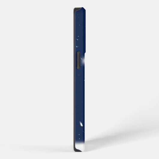 雪の多い夜の背景 iPhoneケース (右側面)