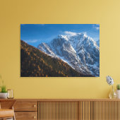 雪の多い山々で秋と冬 キャンバスプリント (インサイチュ (リビング))