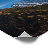 雪の多い山々で秋と冬 ポスター (角)