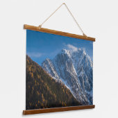 雪の多い山々で秋と冬 吊り下げ型タペストリー (傾斜あり)