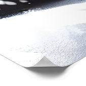 雪の多い山でチーター | AIアートポスター ポスター (角)