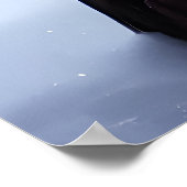 雪の多い山にフクロウ | AIアートポスター ポスター (角)