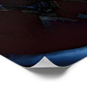 雪の多い山の中でアヒル | AIアートポスター ポスター (角)