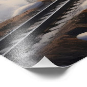 雪の多い山の中で練習する フォトプリント            (角)