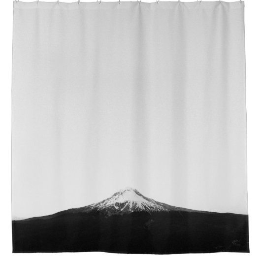雪の多い山頂 シャワーカーテン (正面)