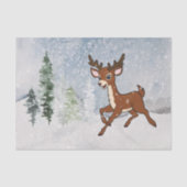 雪の多い森とベビー 薄葉紙 (正面)