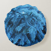 雪の多い森のトウヒ ラウンドクッション (裏面)