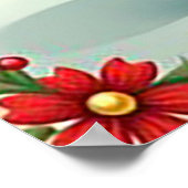 雪の多い森の中でプレゼントをするサンタクロース ポスター (角)