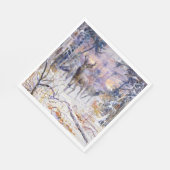 雪の多い森の中の鹿(冬の季節) スタンダードランチョンナプキン (角)