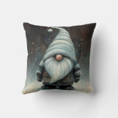 雪の多い森の冬の格言 クッション (裏面)