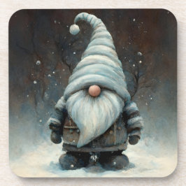 雪の多い森の冬の格言 コースター