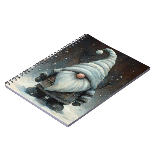 雪の多い森の冬の格言 ノートブック (左側)